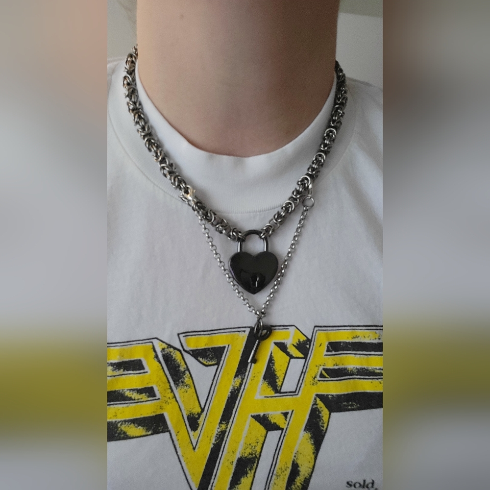 Handmade Steel Padlock Necklace